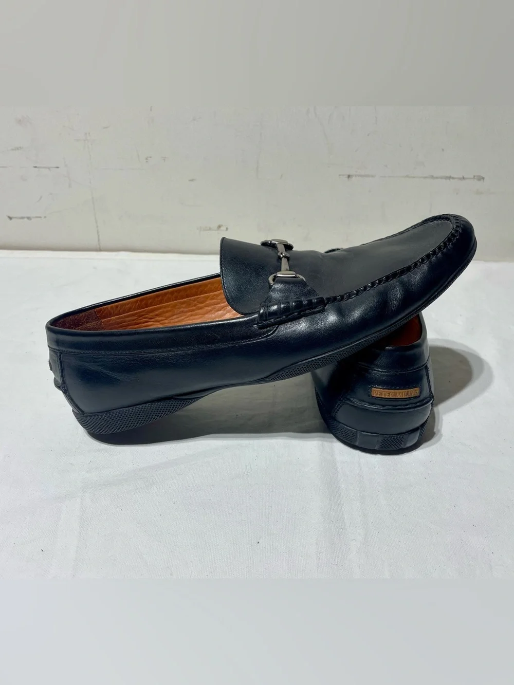Peter Millar Bit Loafers Men’s 11 M Black Leather Driving Shoes Brazil